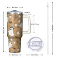 thumbnail image 2 of 40oz Halloween Tumbler with Handle – Haunted Skeleton Pumpkin Drinkware with Lid and Straw – Horror Travel Cup – Halloween Gifts, 2 of 5