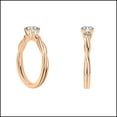 thumbnail image 4 of ALLORYA 0.50 Carat Round Lab Grown White Diamond Solitaire Intertwined Strands Engagement Ring for Women in 18K Solid Rose Gold, Size 5.5, 4 of 6