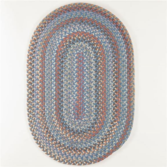 Rhody Rug BH97R048X072 4 x 6 ft. Bar Harbor Bluestone Oval Rug, Multi Color
