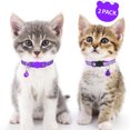 thumbnail image 3 of Taglory 2 Pack Cat Collar with Bell, Breakaway Reflective Collar, Adjustable 7.5"-12.5", Purple, 3 of 7