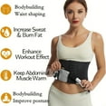 thumbnail image 5 of Tnobhg Women Sweat Waist Trainer Trimmer Adjustable Breasted Lower Belly Fat Workout Belt Weight Loss Sauna Suit Hot Body Shaper Equipment, 5 of 7