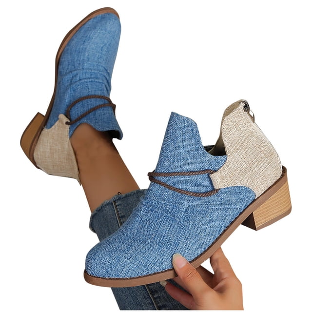 Cameland New European/American Pointed Rectangle Heel Leopard Print Fashion Short Boots Back Zipper Single Boot