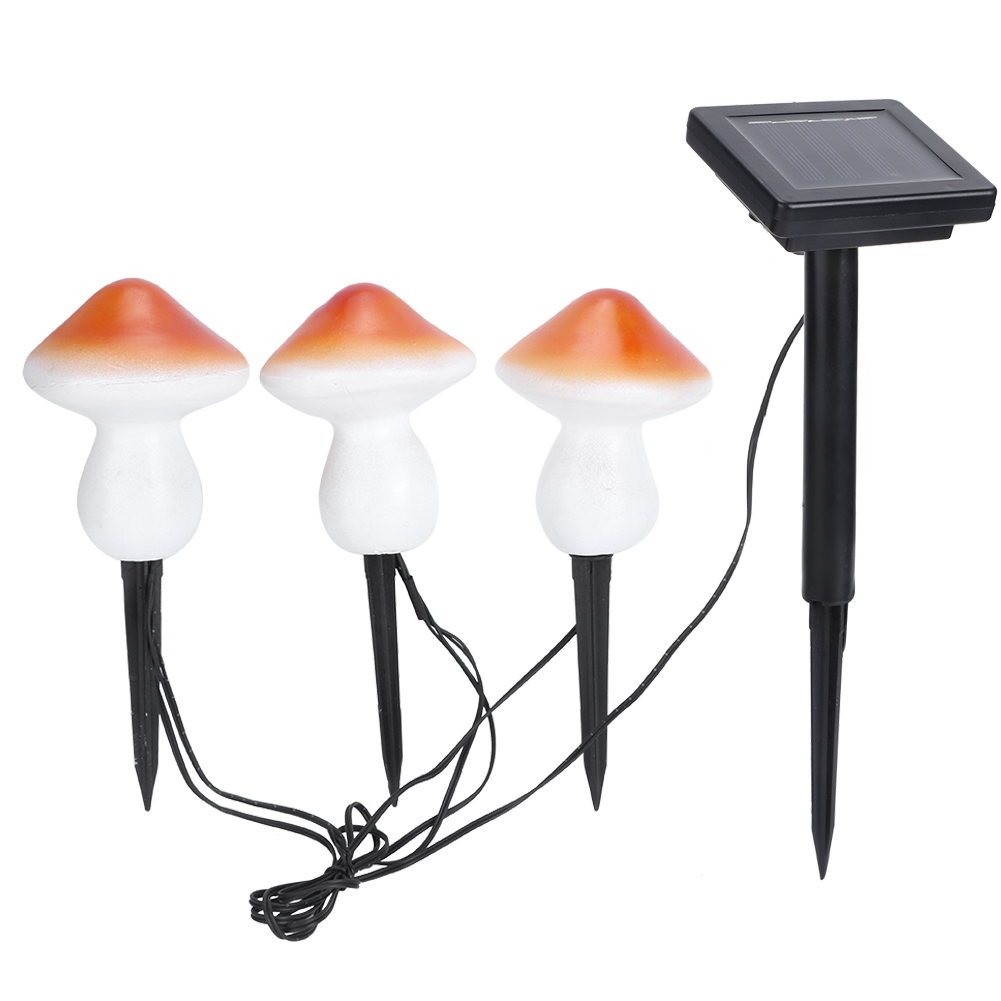 Solar Powered Mushroom LED Light Pathway Lamp Outdoor Garden Lights
