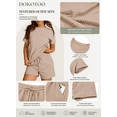 thumbnail image 4 of DOKOTOO 2 Piece Outfits for Women Lounge Sets Casual Short Sleeve Tops with Elastic Waist Shorts Matching Set, 4 of 12