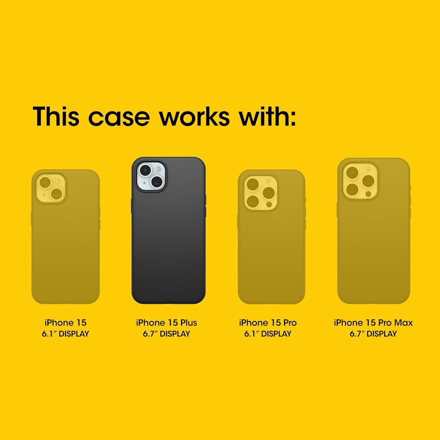 OtterBox iPhone 15 Plus & iPhone 14 Plus Only - Defender Series Case - Black - Screenless - Rugged & Durable - with Port Protection - Holster Clip Includes - Non-Retail Packaging
