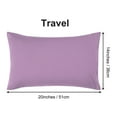 thumbnail image 2 of Unique Bargains 2-Pack Solid Microfiber Pillowcases, Travel, Violet, 2 of 8