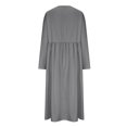 thumbnail image 4 of JUNWELL Dresses For Women  Solid Color Long Sleeved Round Neck Dress With Pocket Up to 65% off, 4 of 6