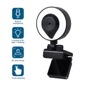 HD 13MP1080P 2K 4K Webcam PC Laptop Auto Focus Webcam Live Streaming Flexible With Microphone Live Broadcast WithLight 3840x2160 ,Easy to Operate