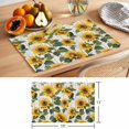 thumbnail image 6 of Summer Sunflower Placemats Set of 12, Retro Floral Wood Grain Non-Slip Place Mats Washable Table Mats for Kitchen Dining Table Decorations Indoor/Outdoor, 6 of 9