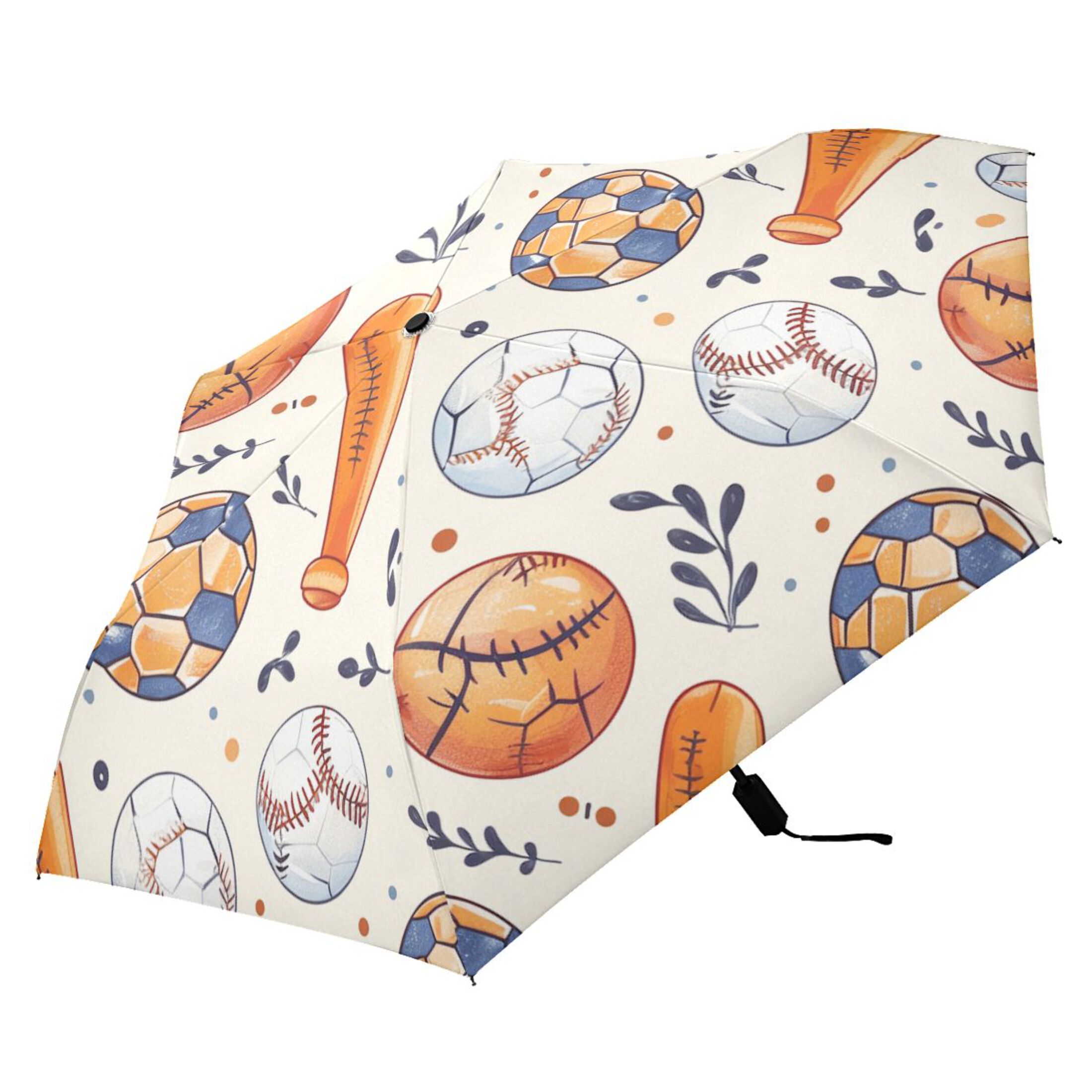 Compact Sun Umbrella Windproof Travel Umbrellas for Rain Strong Portable UV Protection Baseball Bats Soccer Basketball