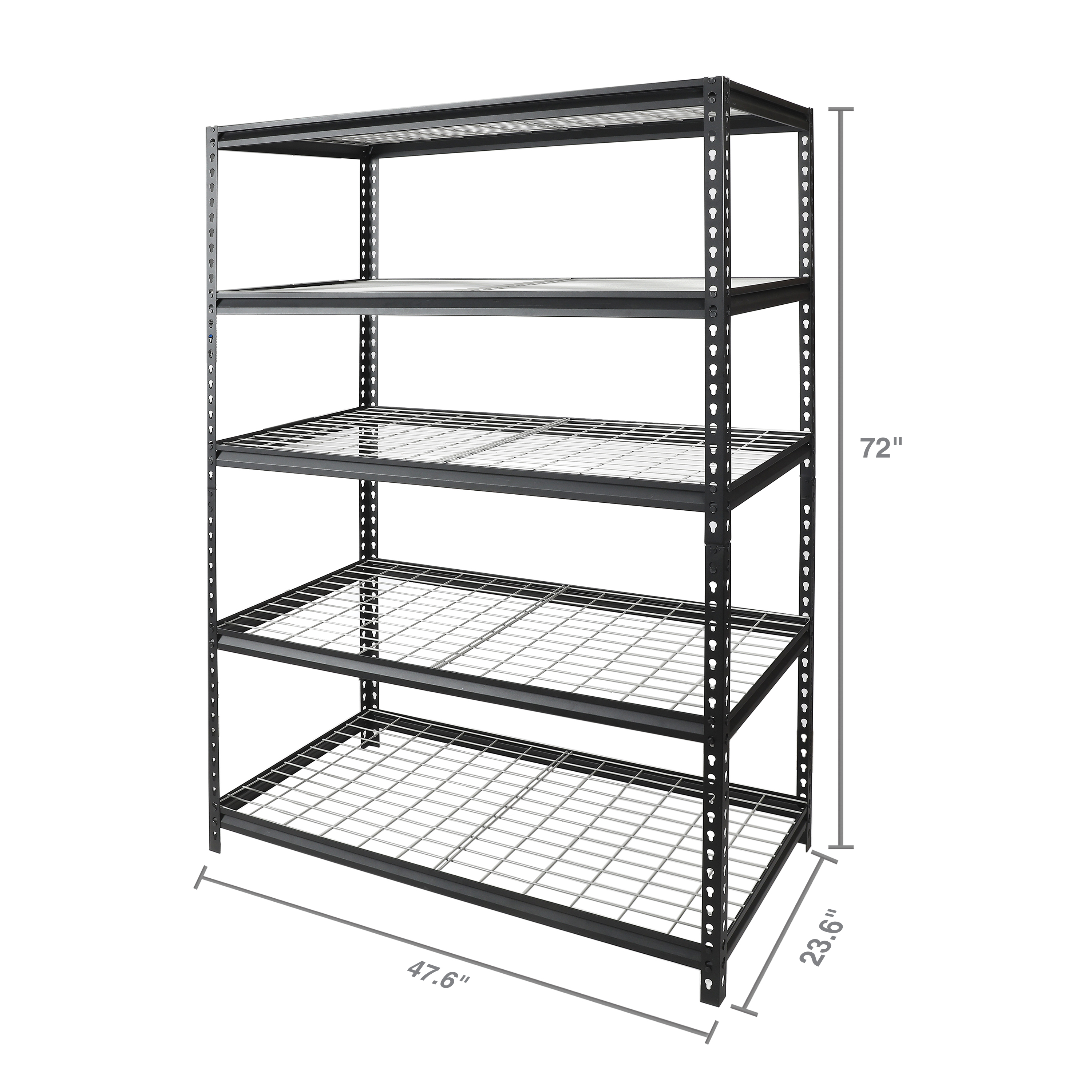 WORKPRO 48-Inch W x 24-Inch D x 72-Inch H 5-Shelf Freestanding Shelves, 4000 lbs. Capacity, Adult - image 5 of 11