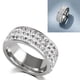 thumbnail image 5 of Anillo de acero inoxidable Diamante Pareja Moda única Hip Hop Ropa Accesorios Hombres Mujeres, 5 of 8