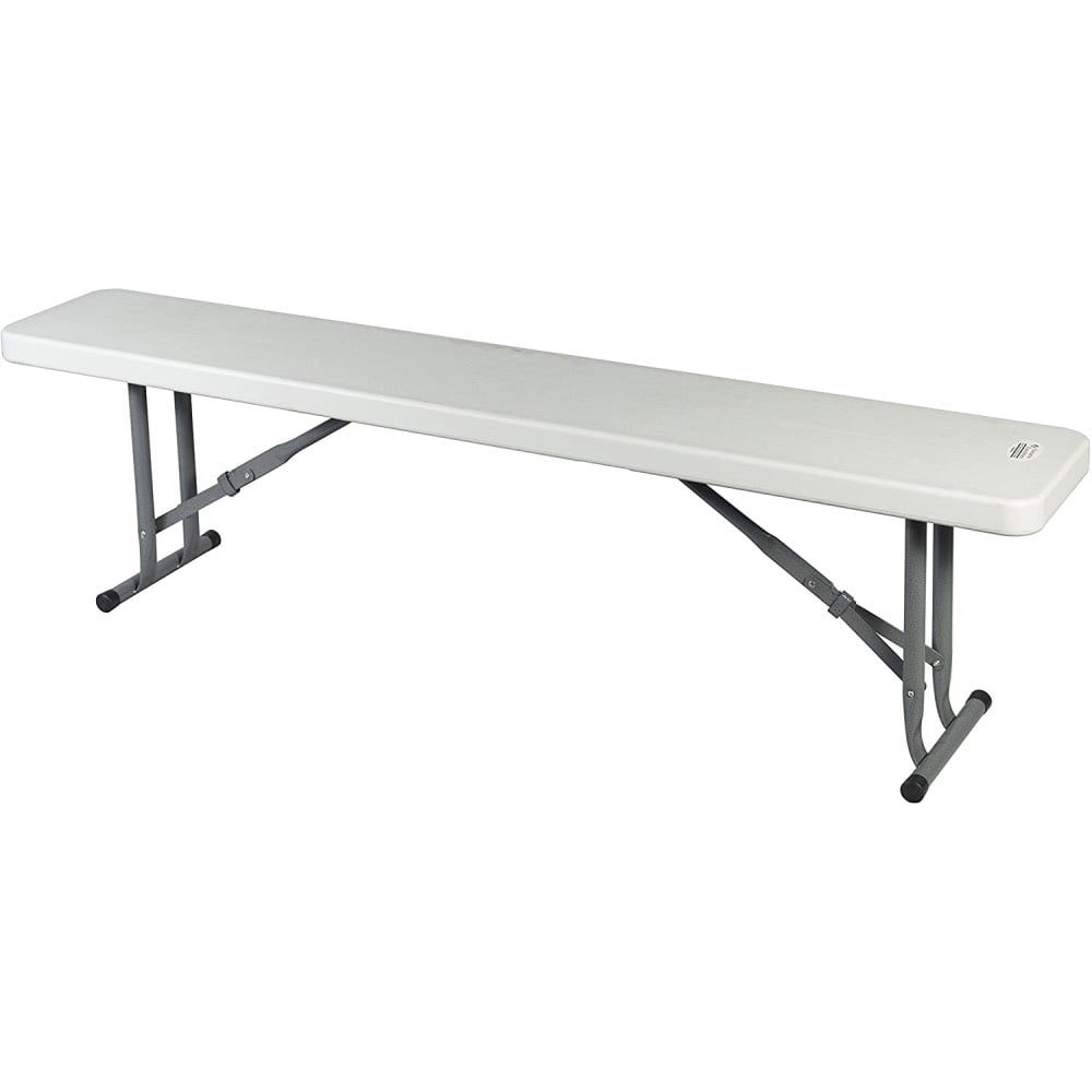 Blue/Gray GoTEAM 3 Seat Portable Folding Bench/Couch