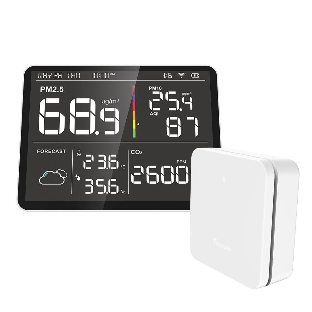 Temtop Air Station P100 Series Air Quality Monitor PM2.5 AQI CO2 Tester