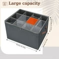 thumbnail image 2 of LAMIRO 1 Pack Shoe Organizer for Closet,Fits up to 12 Pairs,Adjustable Dividers for Shoe Storage,Fabric Shoe Storage Bins with Clear Cover,Grey, 2 of 4