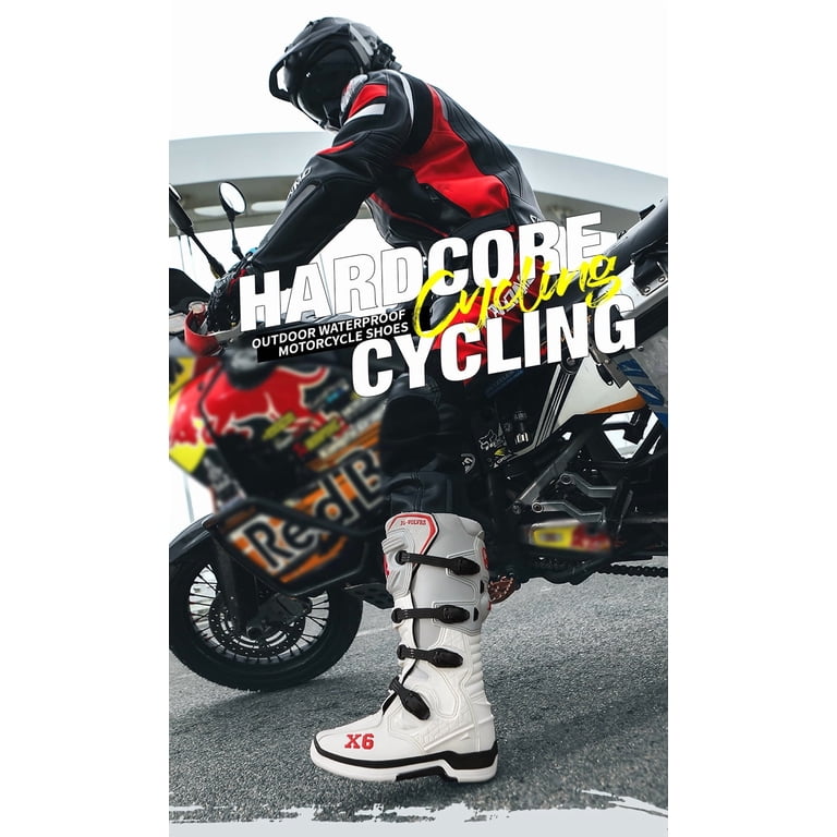 JG WOLVES - Professional motocross boots riding long boots,Black