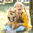 thumbnail image 5 of Leo Pack of Two Translucent Light and Breathable Chiffon Yarn Dog Bandanas, 40.6x40.6x58/16x16x22.8in and 53.3x53.3x76.2/20.9x20.9x30 in - Pet Collars for Small to Medium Dogs, 5 of 5