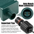 thumbnail image 3 of MISSUNNY Christmas Tree Plug Adapter, 12V 1.5A Green Class 2 Power Supply for Outdoor Inflatable Decoration - Inflatable Plug Replacement Ip44 Power Adapter for Christmas inflatables, LED String Light, 3 of 4