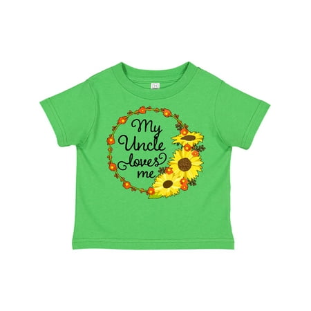 

Inktastic My Uncle Loves Me with Sunflower Wreath Gift Toddler Boy or Toddler Girl T-Shirt