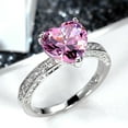 thumbnail image 1 of Xihbxyly Anillo En Forma de Corazón, Elegante Incrustación de Diamante y Circonita, Joya de Cóctel de Moda, Exquisito Accesorio de Compromiso, Regalo de San Valentín para Aniversario de Bodas, Elegan, 1 of 6