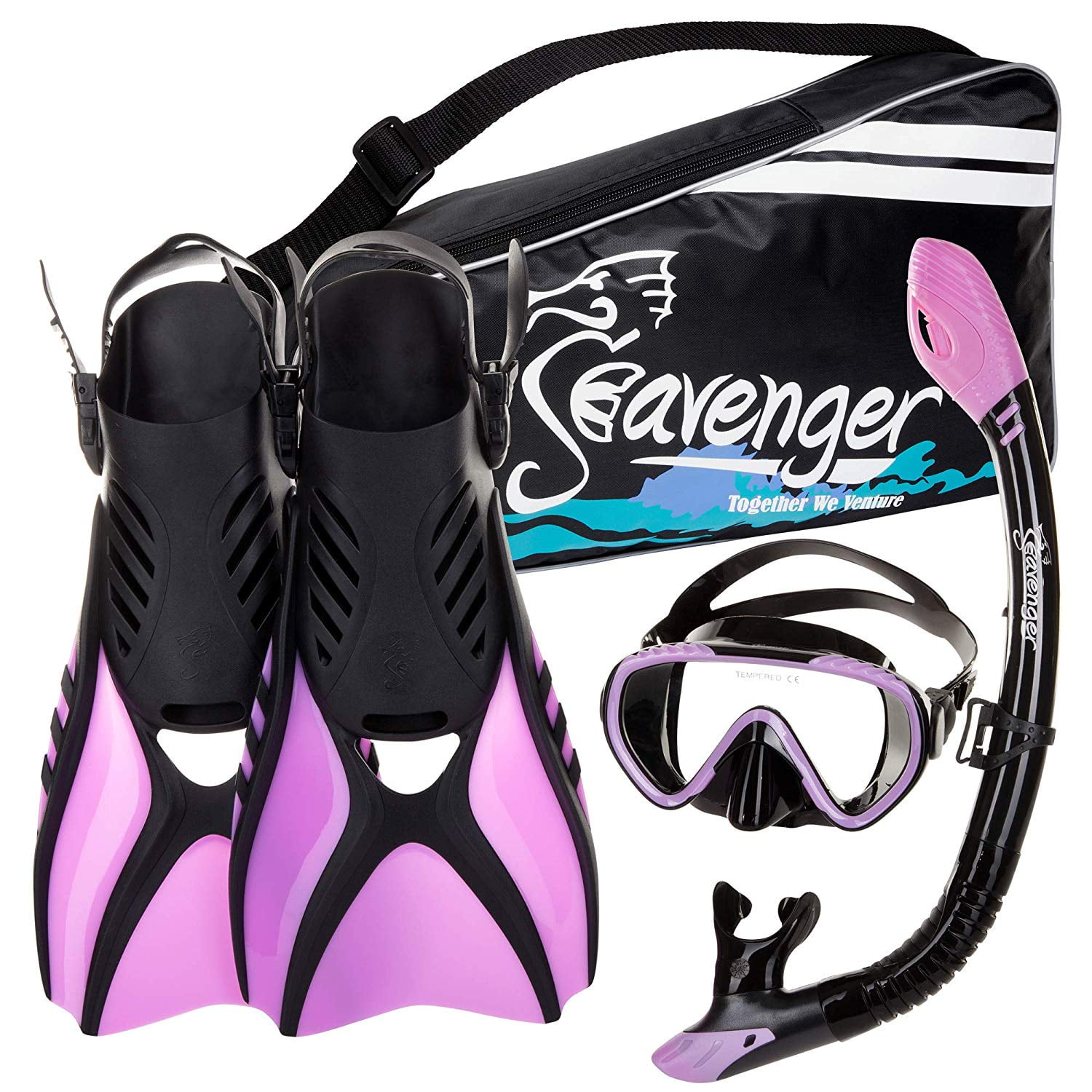 Seavenger Voyager Snorkeling Set with Gear Bag