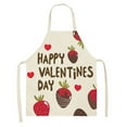 thumbnail image 2 of TIMIFIS Pockets Holds 1Pc Parent Adult The Family Kitchen Valentine's Day Print Linen Family Aprons Kitchen Gadgets, 2 of 2