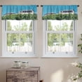 thumbnail image 2 of LALILO Kitchen Curtain Valance Face Art Modern Canvas Oil Rod Pocket Window Curtain 52"x 18" Set of 2, 2 of 7