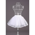 thumbnail image 3 of Women Girls Double Layers Solid Color Short Tulle Petticoats Elastic Waistband A, 3 of 9
