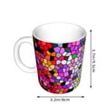 thumbnail image 2 of Yiaed Colorful Tie Dye Stained Glass 3 Print Ceramics Coffee,Large Handle Design,Extra Large Tea and Coffee Cup for Office and Home Mugs, 2 of 6