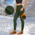 thumbnail image 2 of ZOIGHDA Leggings for Women with Pockets High Waisted Full Length Slim Fitted Soft Yoga Pants for Workout Athletic Daily(Army Green,Large), 2 of 9