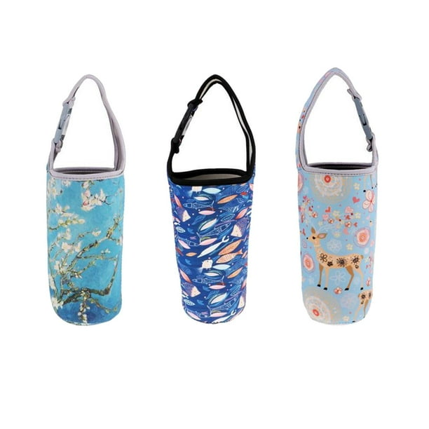 Portavasos,Portador de botella de agua,Soporte para botella de agua de neopreno aislado,Bolsa portavasos,bolsa portavasos para todos los 30oz Ciervos azules y peces y Sunnimix Portavasos