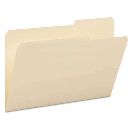 Smead Guide Height File Folders, 2/5 Cut Right Top Tab, Legal, Manila, 100/Box