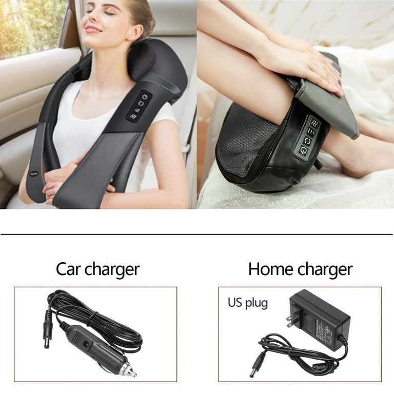 Shiatsu Back and Neck Massager, Electric Shoulder Shiatsu Massager Neck  Kneading with Heat, Portable Office Car & Home Use Pressure Muscle Pain  Relief Cervical Hot Massage Shawl 