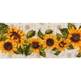 thumbnail image 2 of Contemporary Home Living Rustic Sunflowers Cotton Table Runner - 72" - Yellow and Tan, 2 of 2