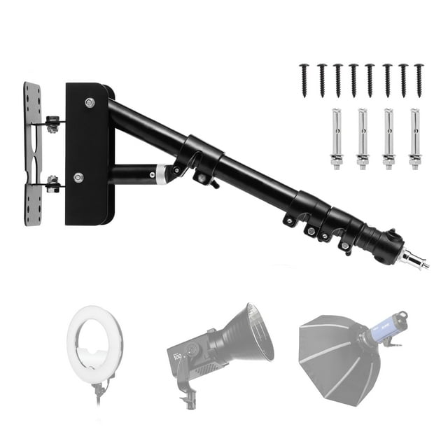 Brazo de soporte de pared para lámpara anular SITTO de 110 cm con rotación de 180°