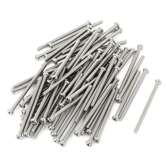 Uxcell M2.5 x 40mm 304 Stainless Steel Crosshead Round Head Screws Bolt (60-pack)