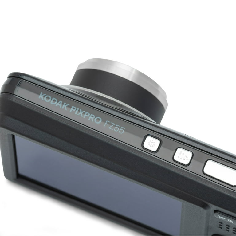  Kodak Pixpro FZ55 Digital Camera (Black) Bundle, Includes:  SanDisk 128GB Memory Card, Hard Shell Camera Case, SD Card Reader and More  (6 Items) : Electronics