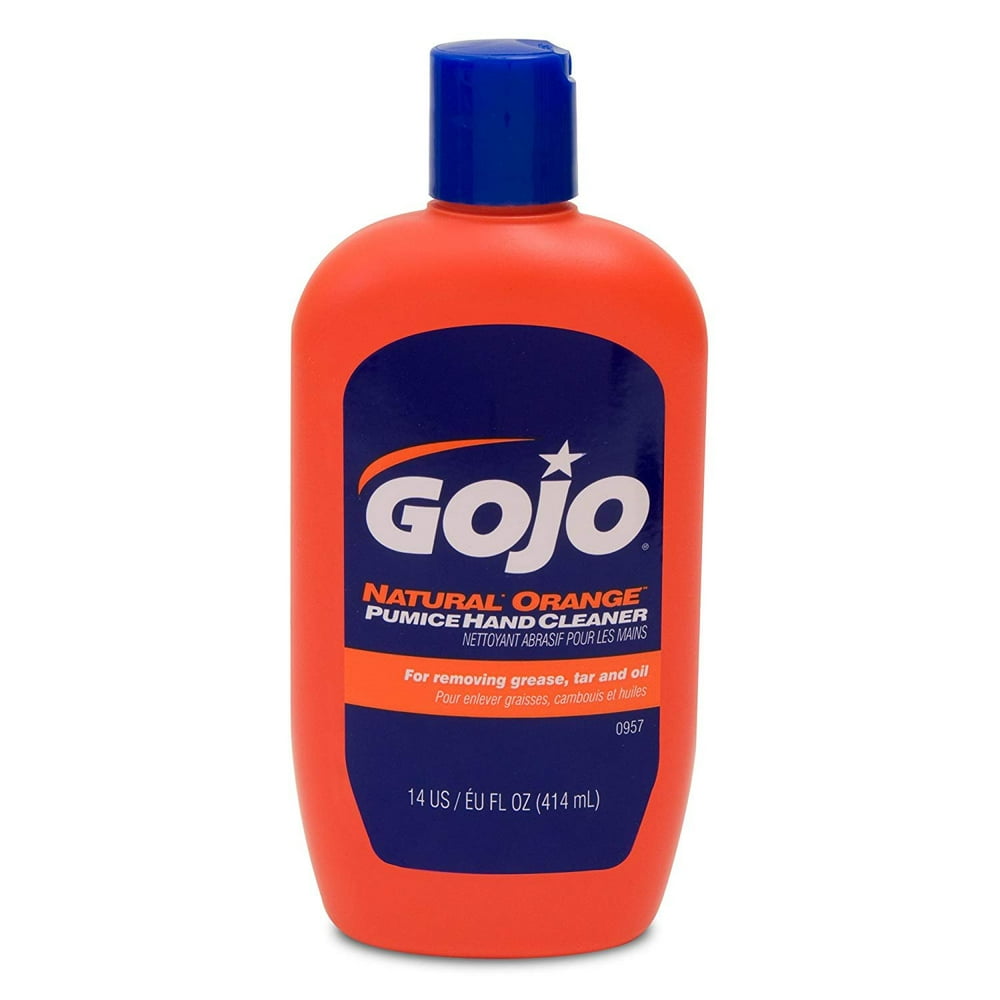 GOJO NATURAL ORANGE Pumice Hand Cleaner, 14 fl oz QuickActing Lotion
