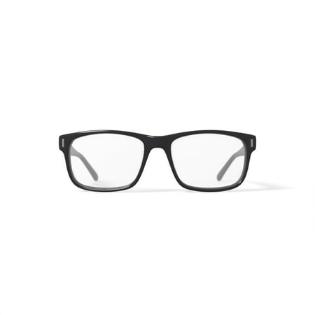 Walmart Men's DNA4012 Rectangular Prescription Eyeglasses with Case, Black