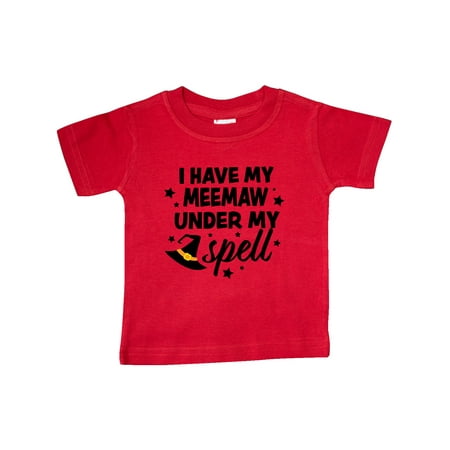 

Inktastic I Have My Meemaw Under My Spell with Cute Witch Hat Gift Baby Boy or Baby Girl T-Shirt