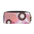 thumbnail image 2 of YFYANG Leather Portable Travel Small Makeup Bag, Multifunctional Storage Bag, Dream Watercolor Donuts Pattern Cosmetic Bag, 2 of 4