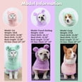 thumbnail image 4 of Dog Bathrobe, Microfiber Fast Drying Absorbent Hooded Bath Towel for Puppy Small Medium Large Dog Cat(Pink,M), 4 of 7