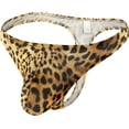 thumbnail image 1 of GHSDFBB Men's Leopard Thong Underwear Bikini Low Rise Brief, 1 of 3