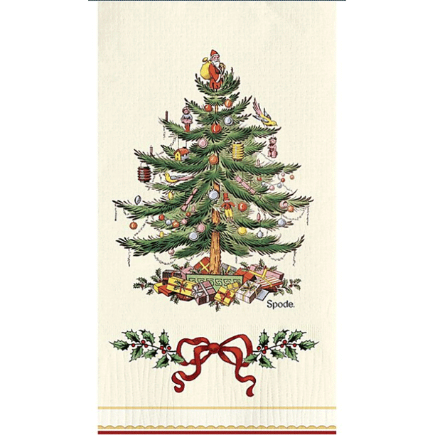 Spode 16Count Christmas Tree 3Ply Paper Dinner Napkins Guest Towels