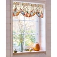 thumbnail image 4 of Tie Up Valance Curtain for Kitchen,Vintage Thanksgiving Pumpkin Rod Pocket Short Curtains Adjustable Tie-Up Shade Valances,Eucalyptus Leaves Window Treatment for Bathroom Living Room Bedroom, 4 of 8