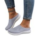 thumbnail image 2 of Slip on Mesh Sneakers for Women Closed Toe Slides Comfortable Slippers Women's Platform Walking Shoes Breathable Beach Sandals Outdoor Casual Lightweight Open Back Clogs and Mules,Gray#41, 2 of 7