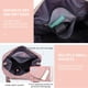thumbnail image 3 of Bolsa de viaje plegable de gran capacidad, tela Oxford, impermeable, ligera, plegable, bolsa de viaje portátil expandible, bolsa de viaje seca y húmeda, bolsa de transporte para aviones, Ros brillante, 3 of 3