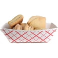 thumbnail image 4 of [900 PACK] Heavy Duty Disposable Paper Food Tray (1 LB) - Red Check Food Tray, USA MADE, Recyclable, Biodegradable, Compostable, Great for Picnics, Carnivals, Party, Camping, BBQ, Restaurants, Fries, 4 of 5