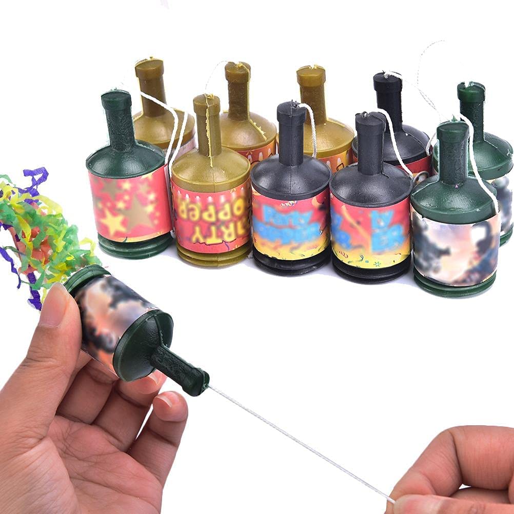 Mini Party Confetti Poppers Streamers Party Champagne Shape Poppers for
