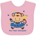 thumbnail image 3 of Inktastic Monkey Girl 1st Hanukkah Girls Baby Bib, 3 of 4